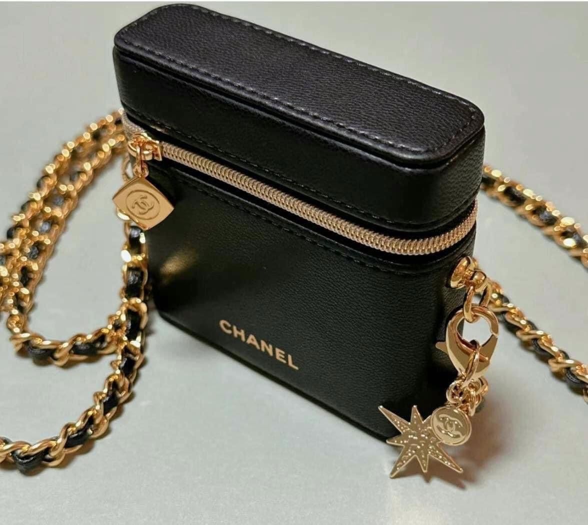【現貨】必搶‼️CHANEL真皮唇膏袋套裝包鏈 限量🥳