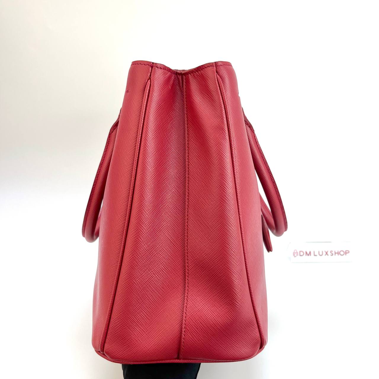 Prada Saffiano Lux Red Tote Bag