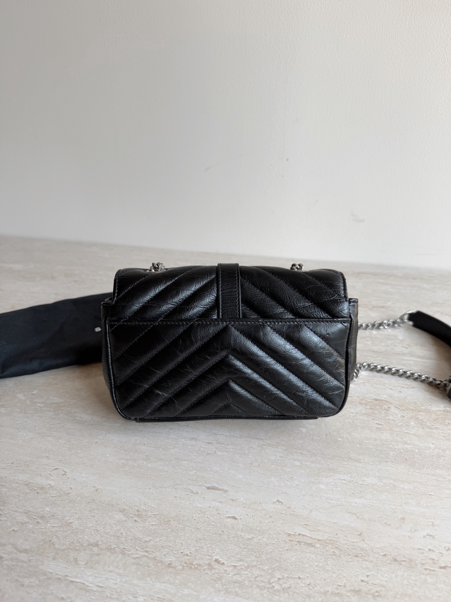 【預訂貨品】YSL黑色mini郵差包