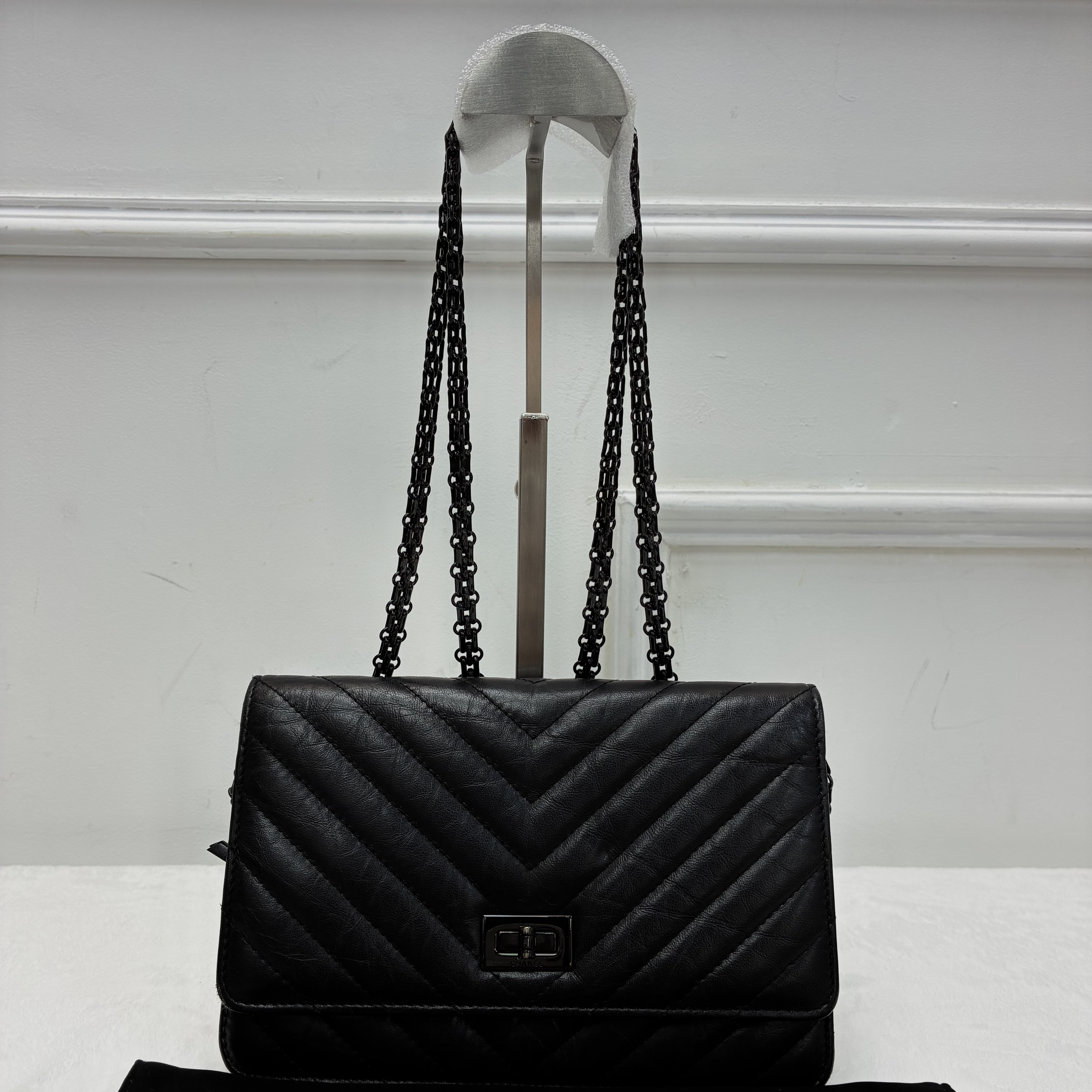 Chanel 2.55 WOC so black V紋