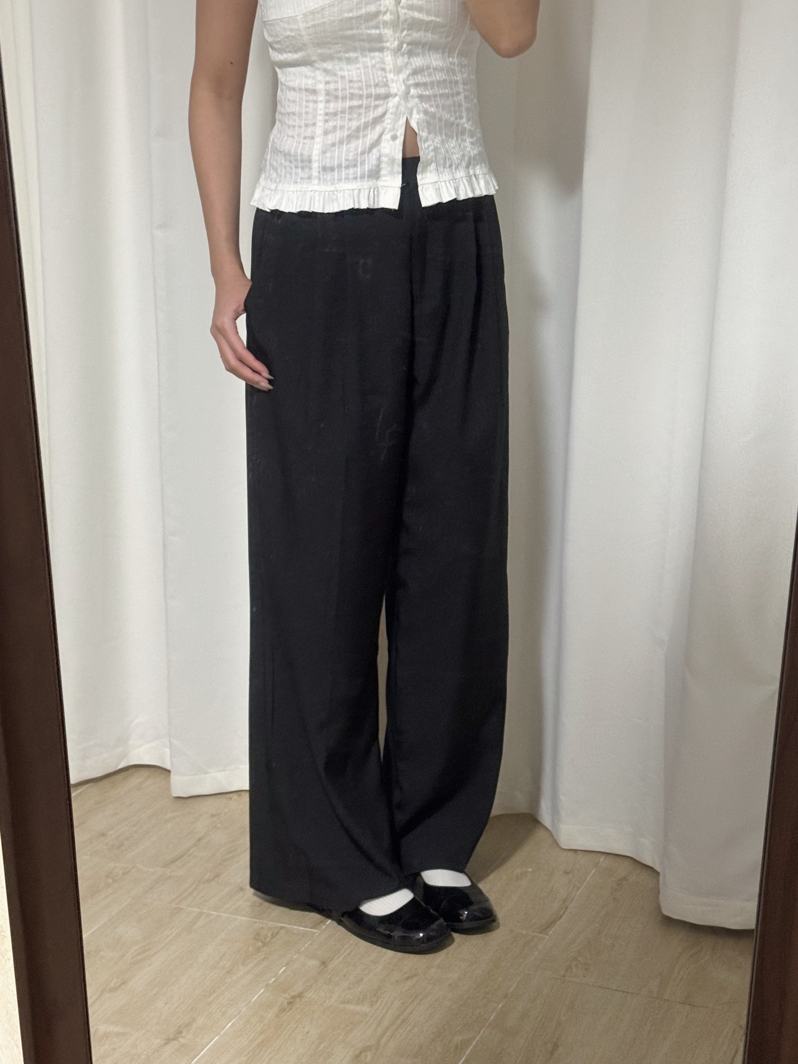 [2 VER.][四季可穿!]滑滑垂感西裝長褲(四色入/五個尺碼/兩個長度)