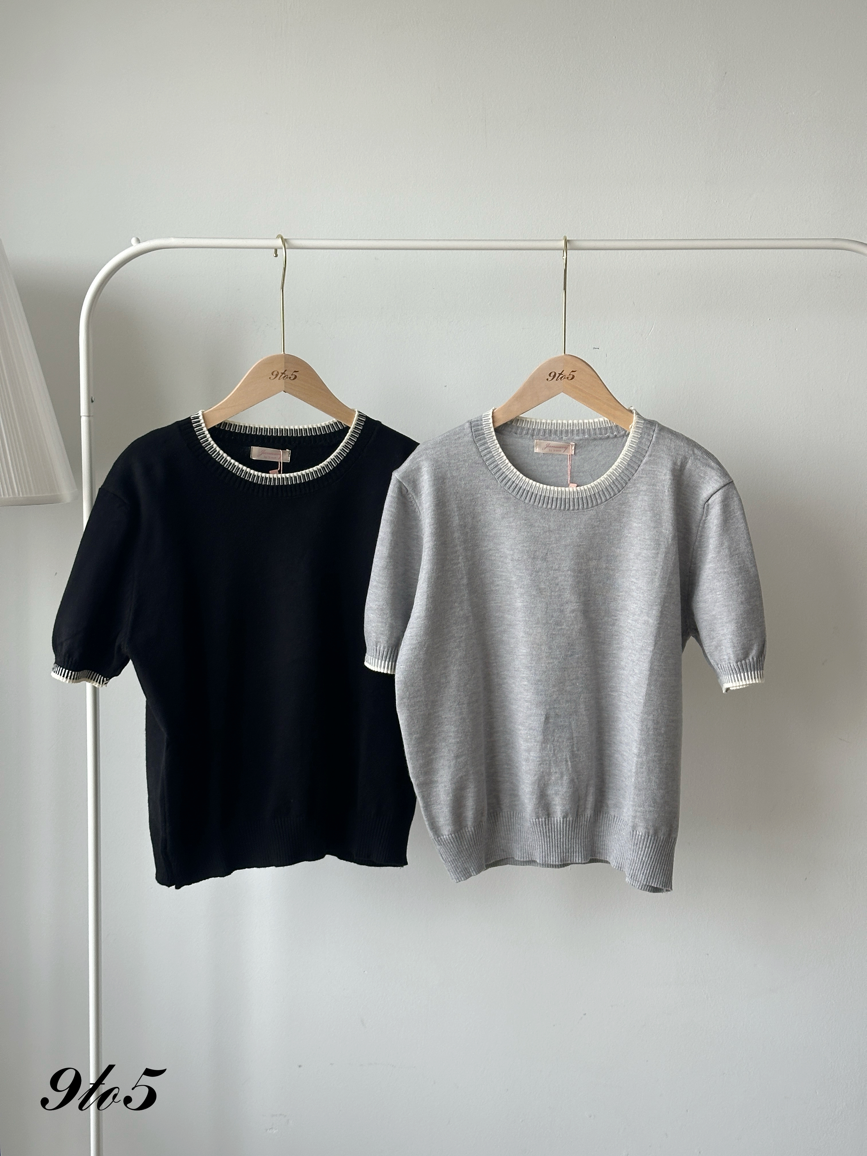 T4187 Round Neck Knit Top - 4 Colors 