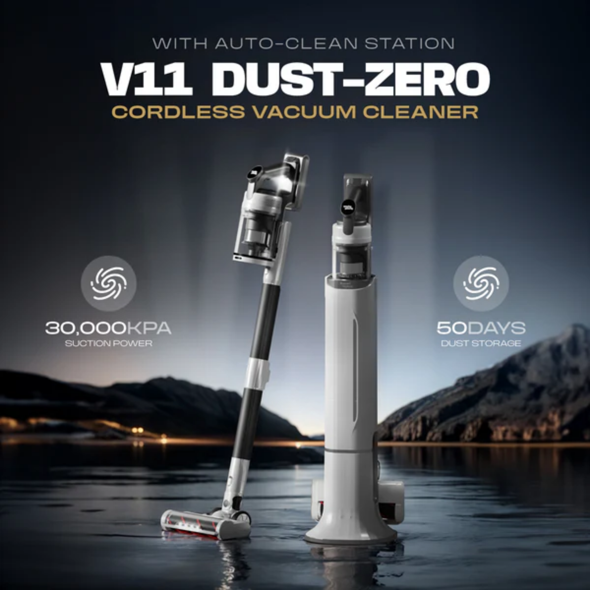 Russell Taylors Dust-Zero Cordless Vacuum Auto-Clean (V11)