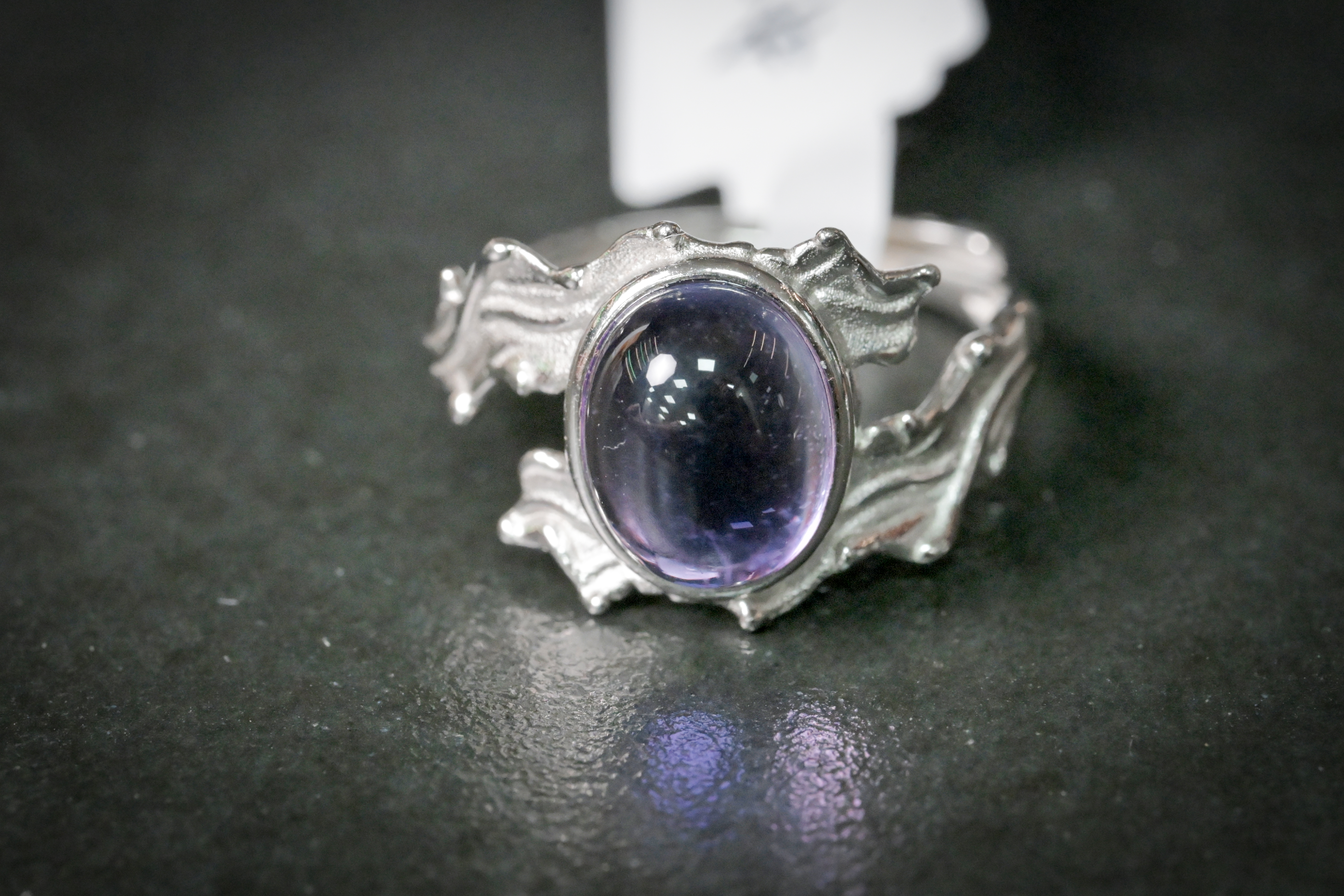 紫水晶純銀戒指 #029｜日信水晶 身心工房｜Amethyst Sterling Silver Ring #029
