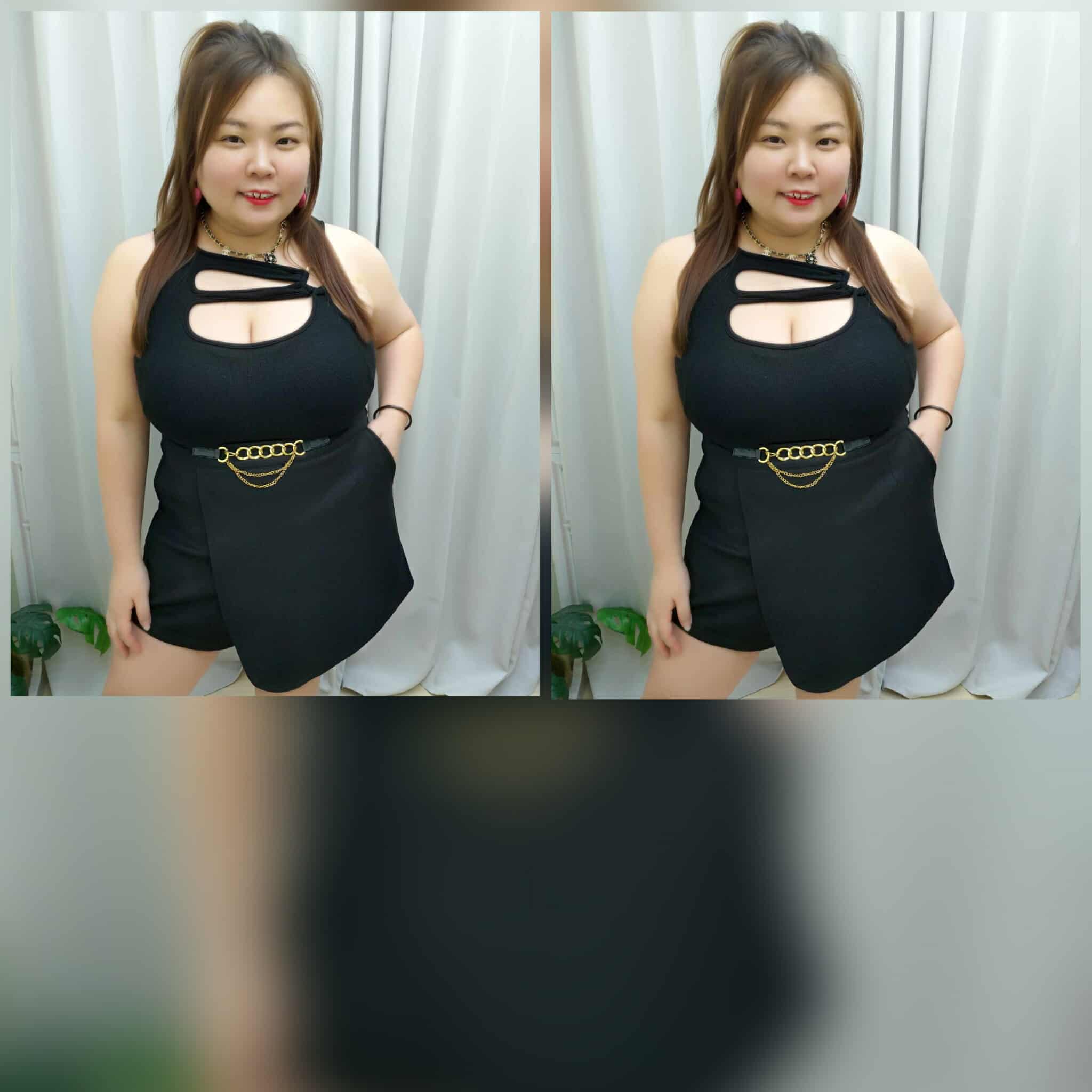 TW#110625 配金属前裙后裤高端设计舒适裤裙