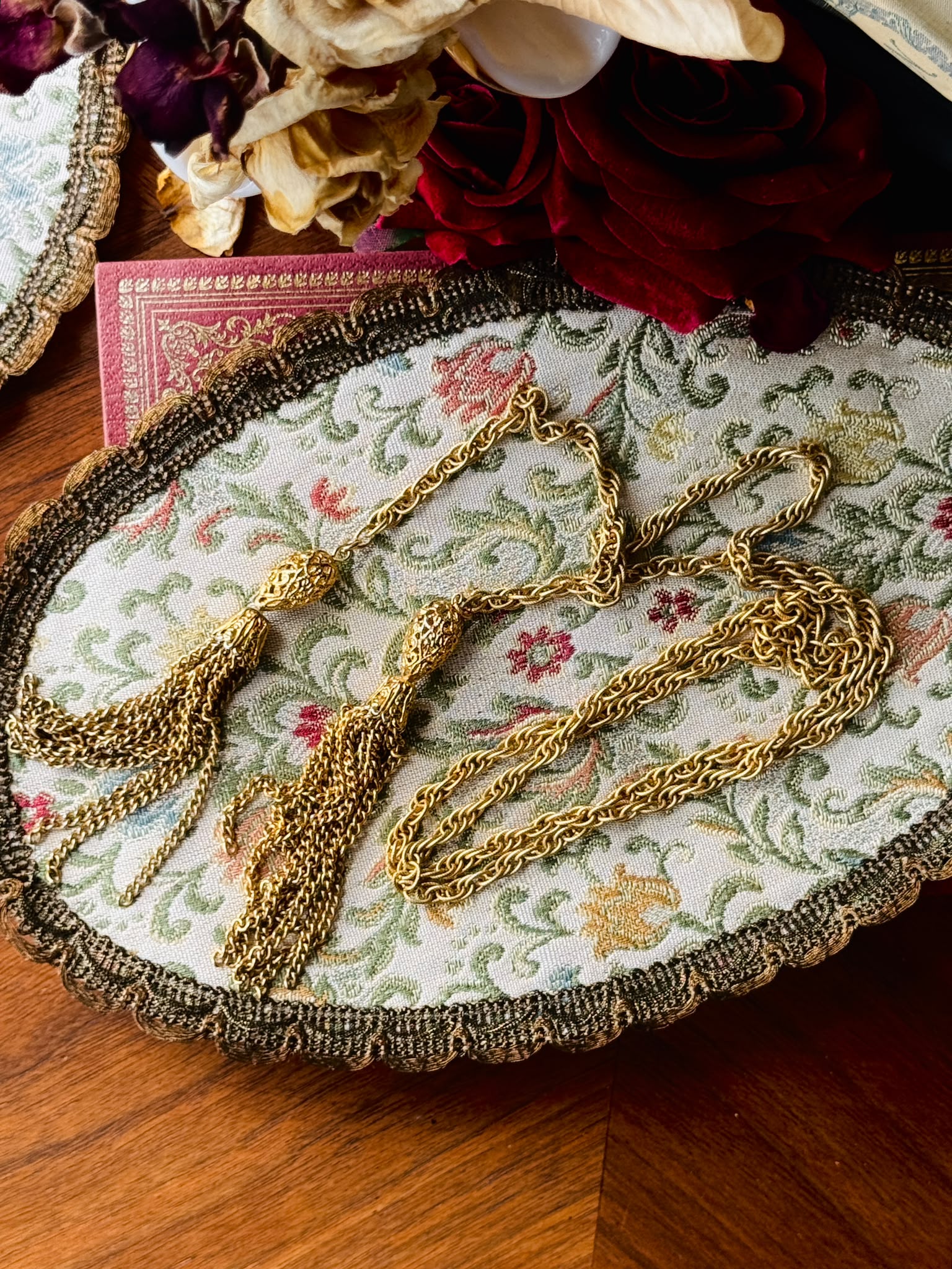 Vintage C.a.1960s Tassel Chain - Lariat Necklace or Waist Chain(MT2630)
