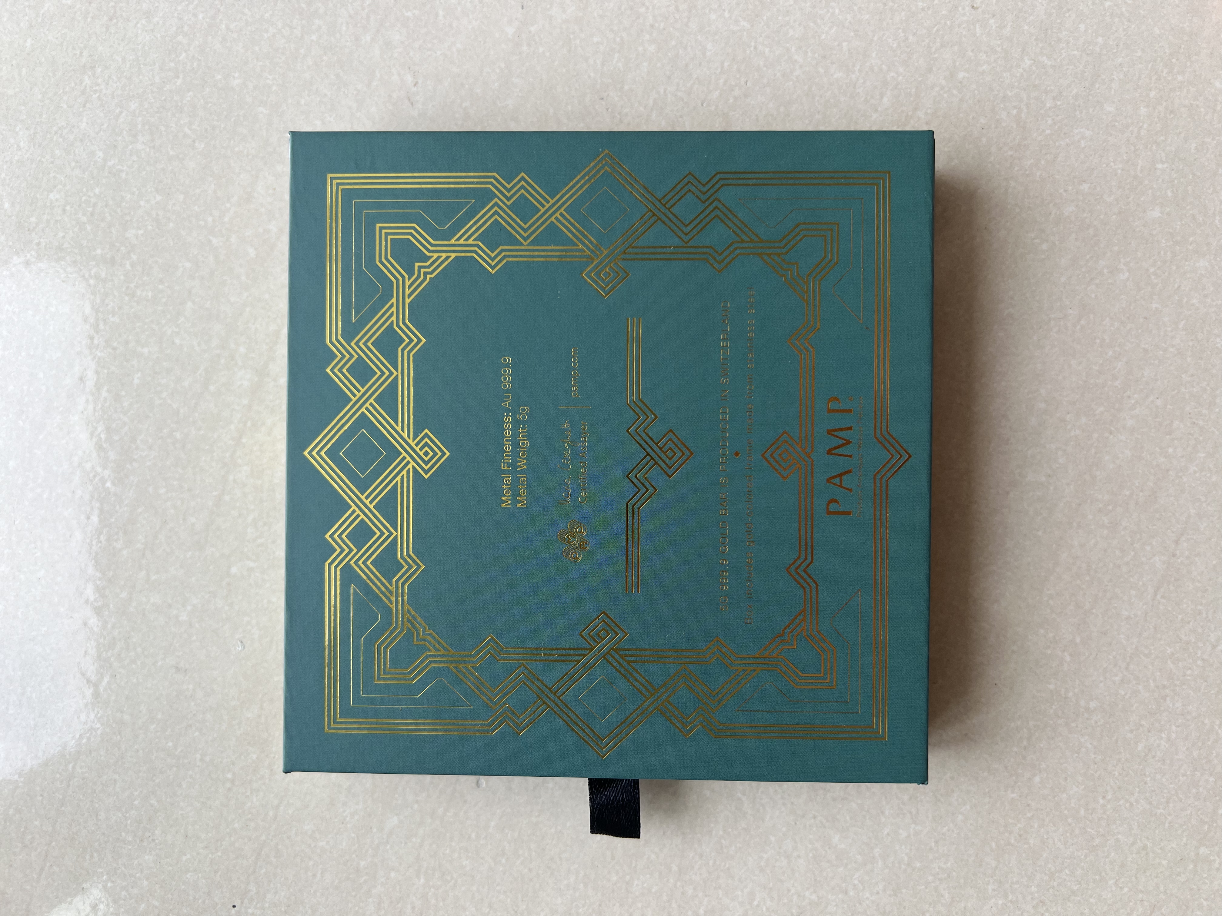 (Nice SN:4339)PAMP Arabian Falcon 5g🇨🇭Swiss Gold Bar Emas 999.9 +  stainless steel Frame 阿拉伯猎鹰