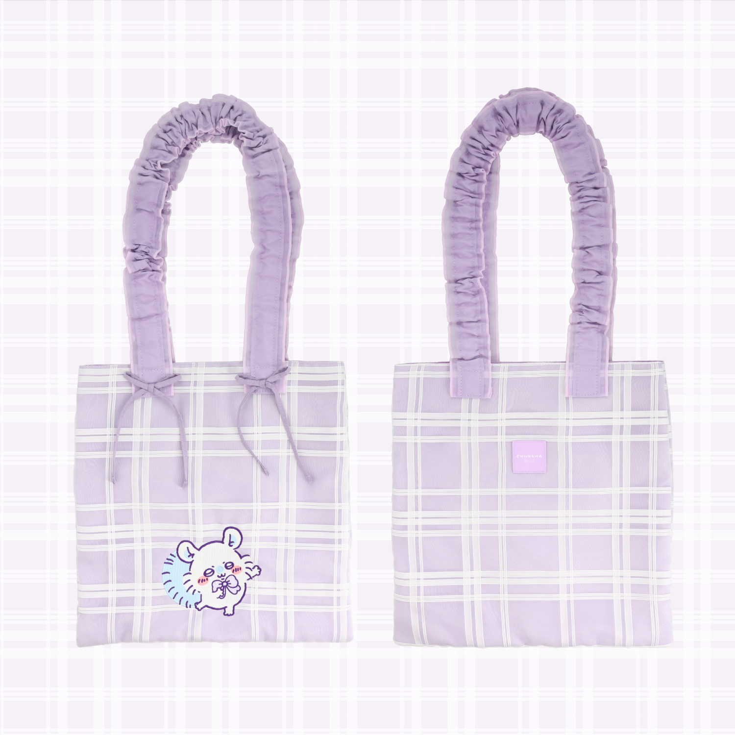 🎀【預訂】 Chiikawa Check Series 手提包 - Momonga