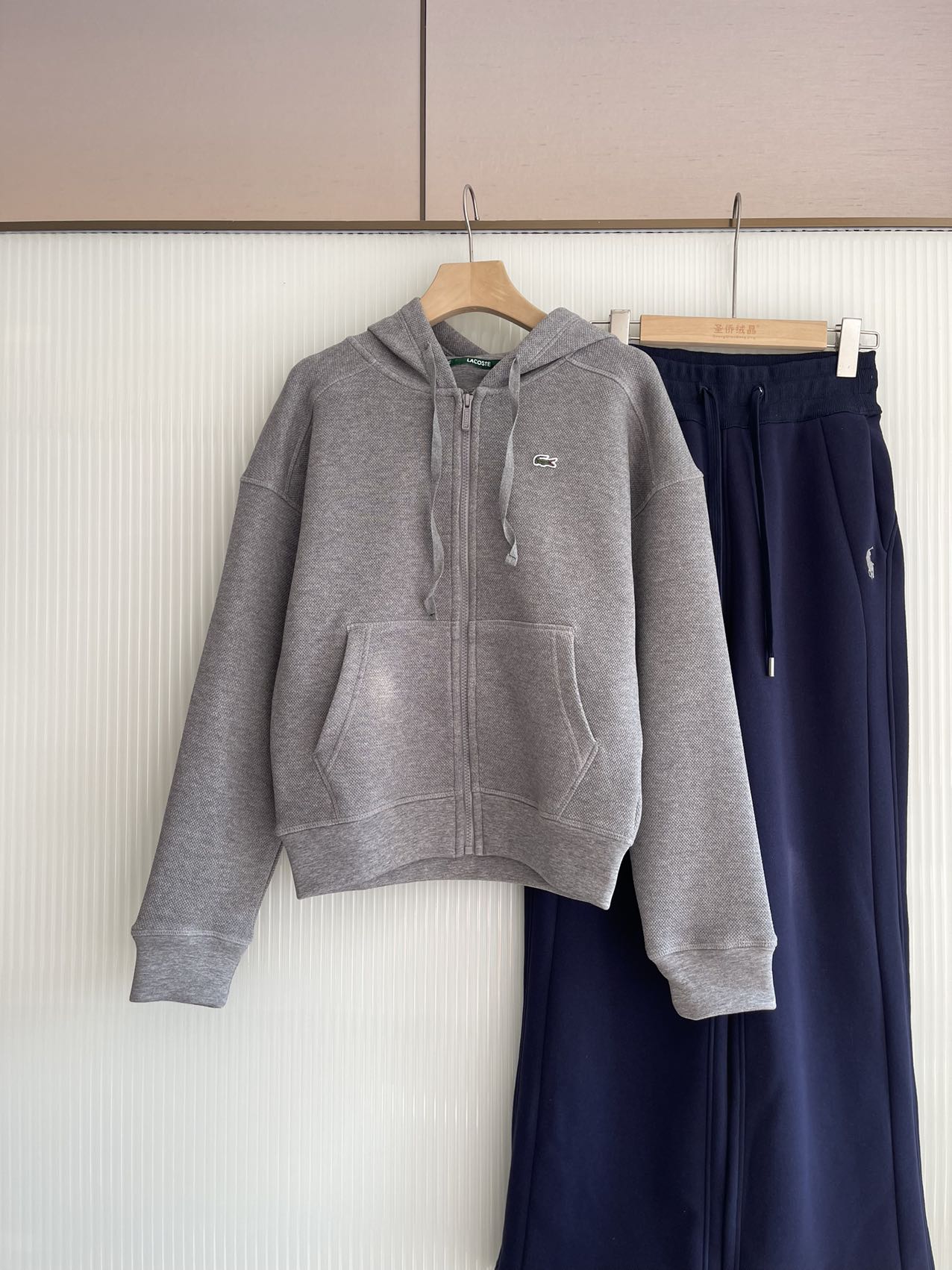 LACOSTE 經典🐊刺繡連帽拉鍊外套