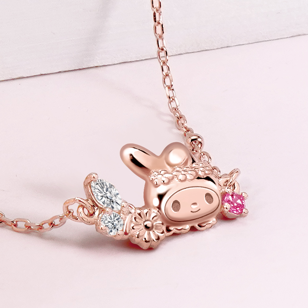 📦訂購 台灣限定 三麗鷗SanrioＸSTORY 故事銀飾 My Melody 童話仙子系列 美樂蒂蝴蝶晶鑽純銀頸鏈