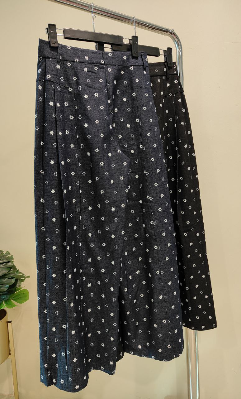 星星图案宽脚裤 1603