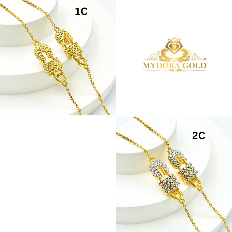 MYDORA Rantai Tangan Premium Safety Pin l EMAS 916/22K