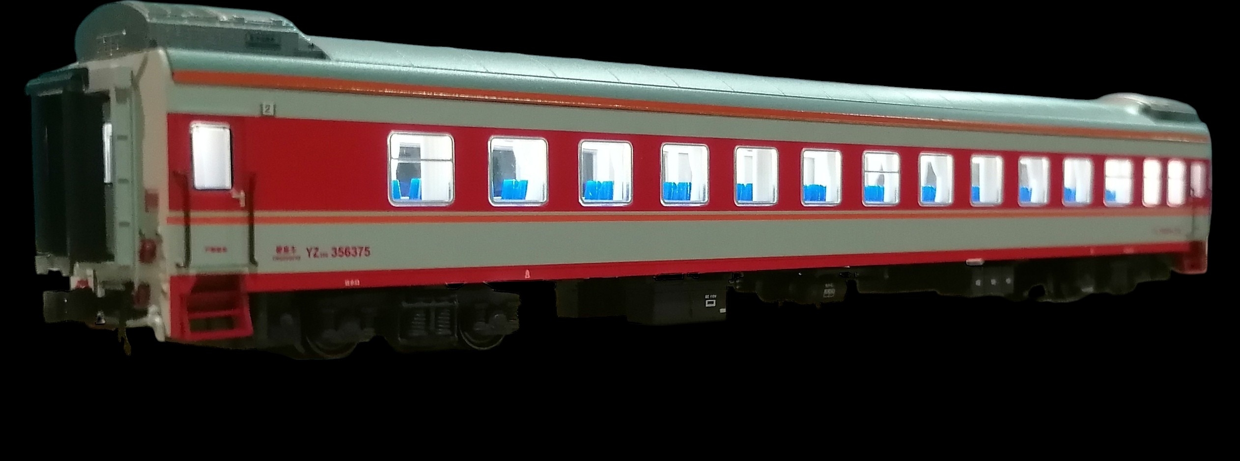 長鳴N比例 （1：160）出品京局京段幹線列車K105/106 北京西－深圳 硬坐硬卧行李六節編組B