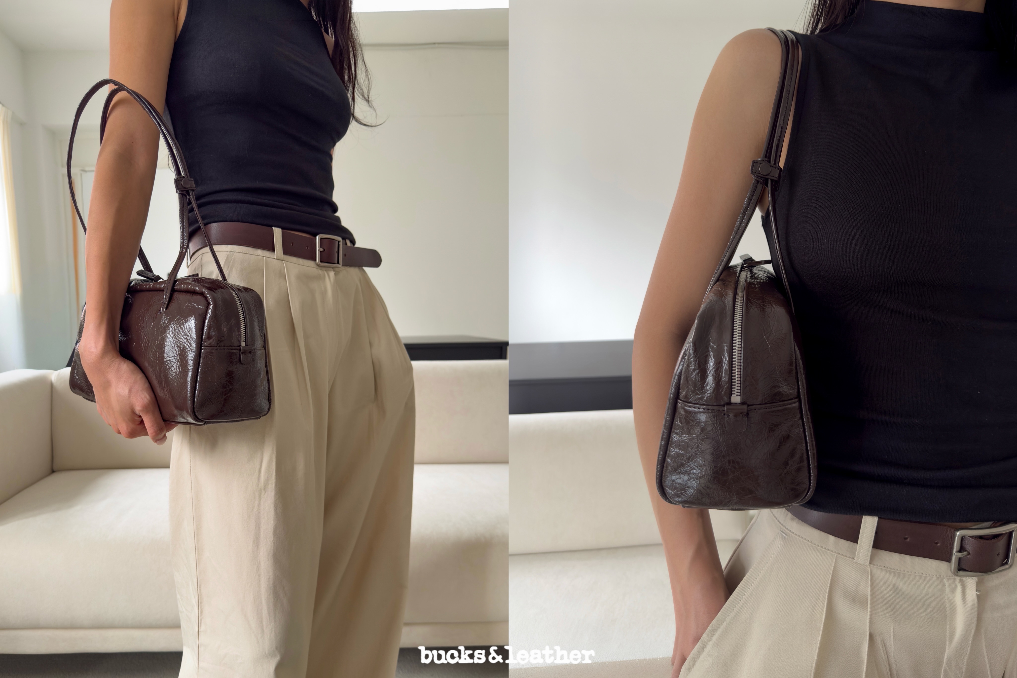 【26FW新皮質加入】 預訂_French Toast Bag by Bucks & leather