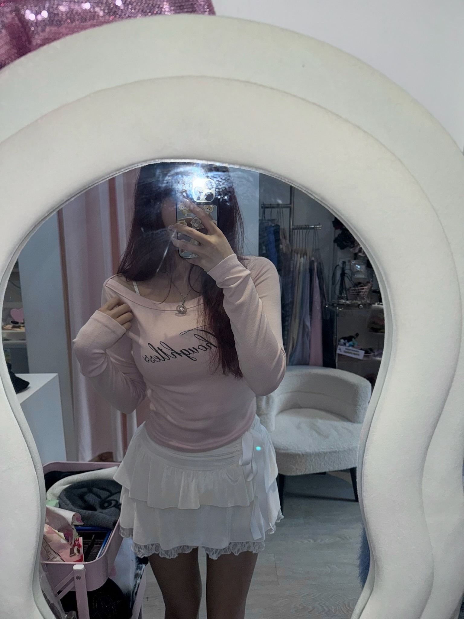 人氣款 韓國Lacy蝴蝶結兩層蛋糕裙(絲絨質地)