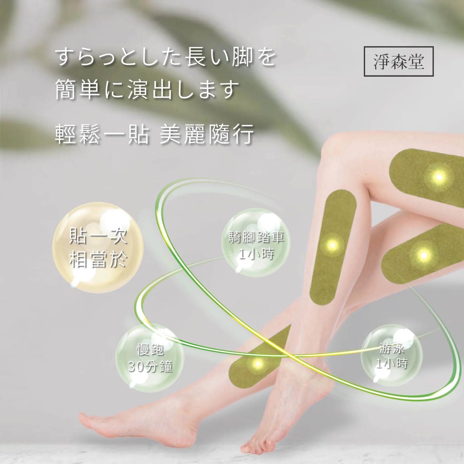 台灣淨森堂 艾葉纖腿貼 (一盒108貼)