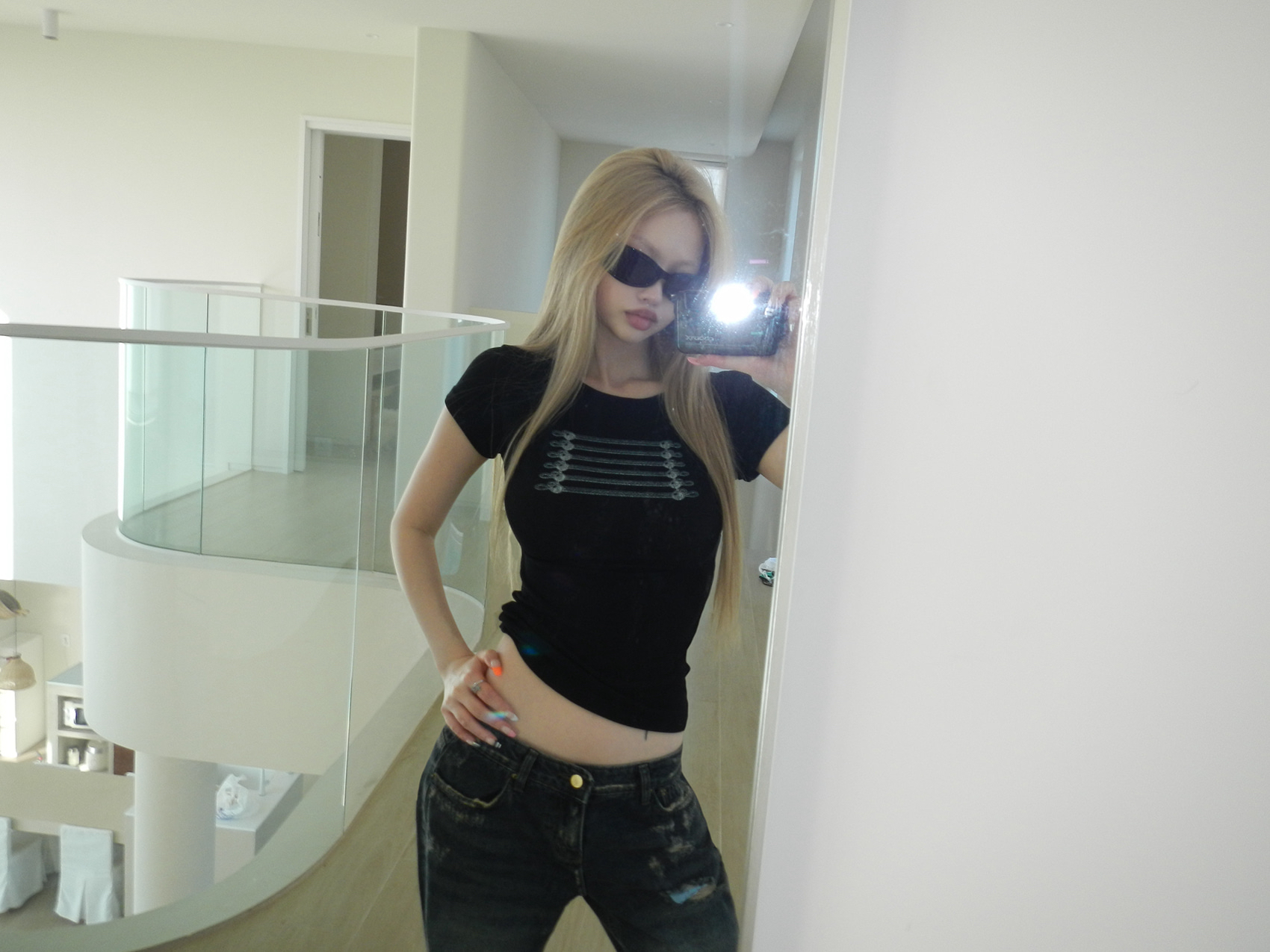 Edgy Rope Graphic Top