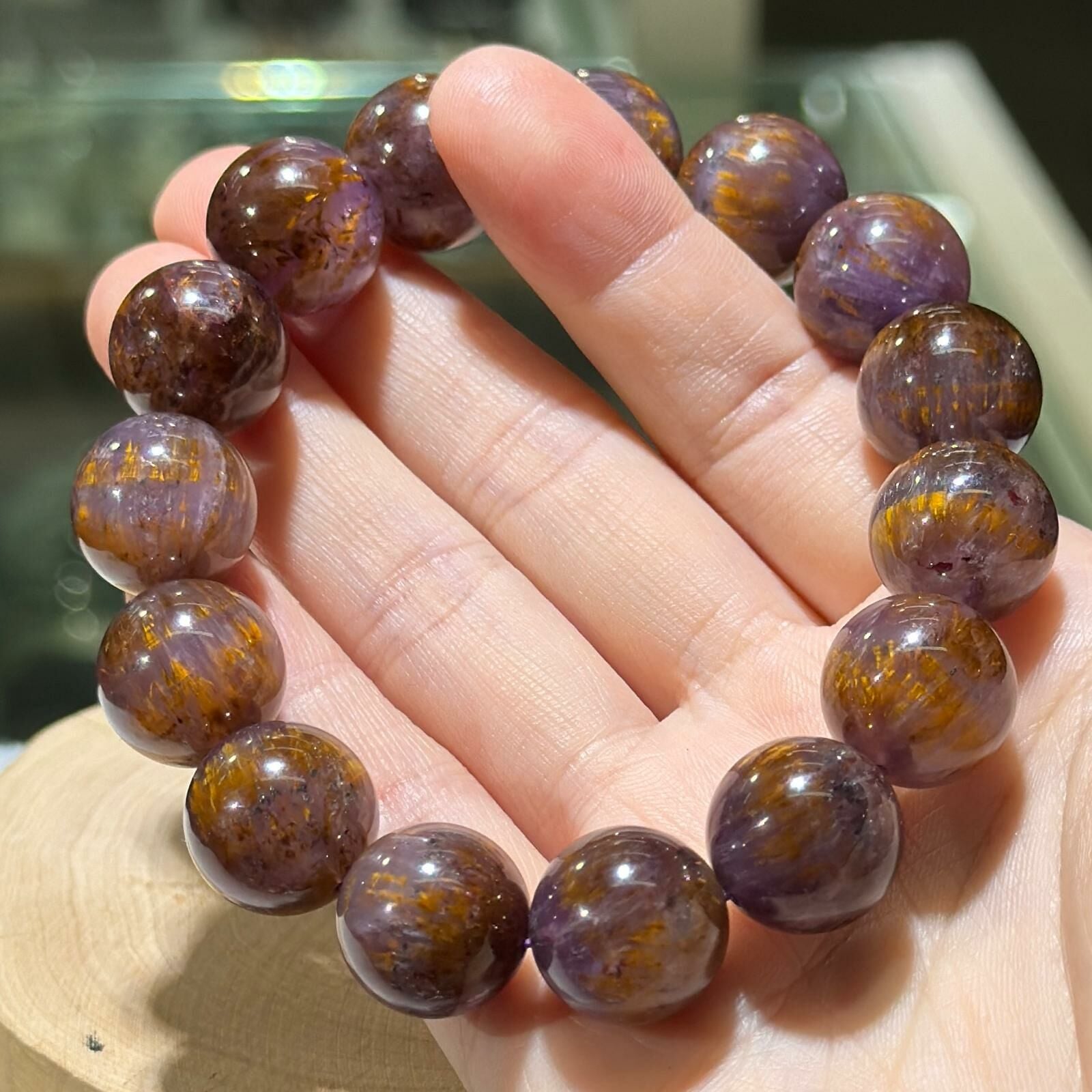 大m💫紫鈦晶手串 14 mm +/-