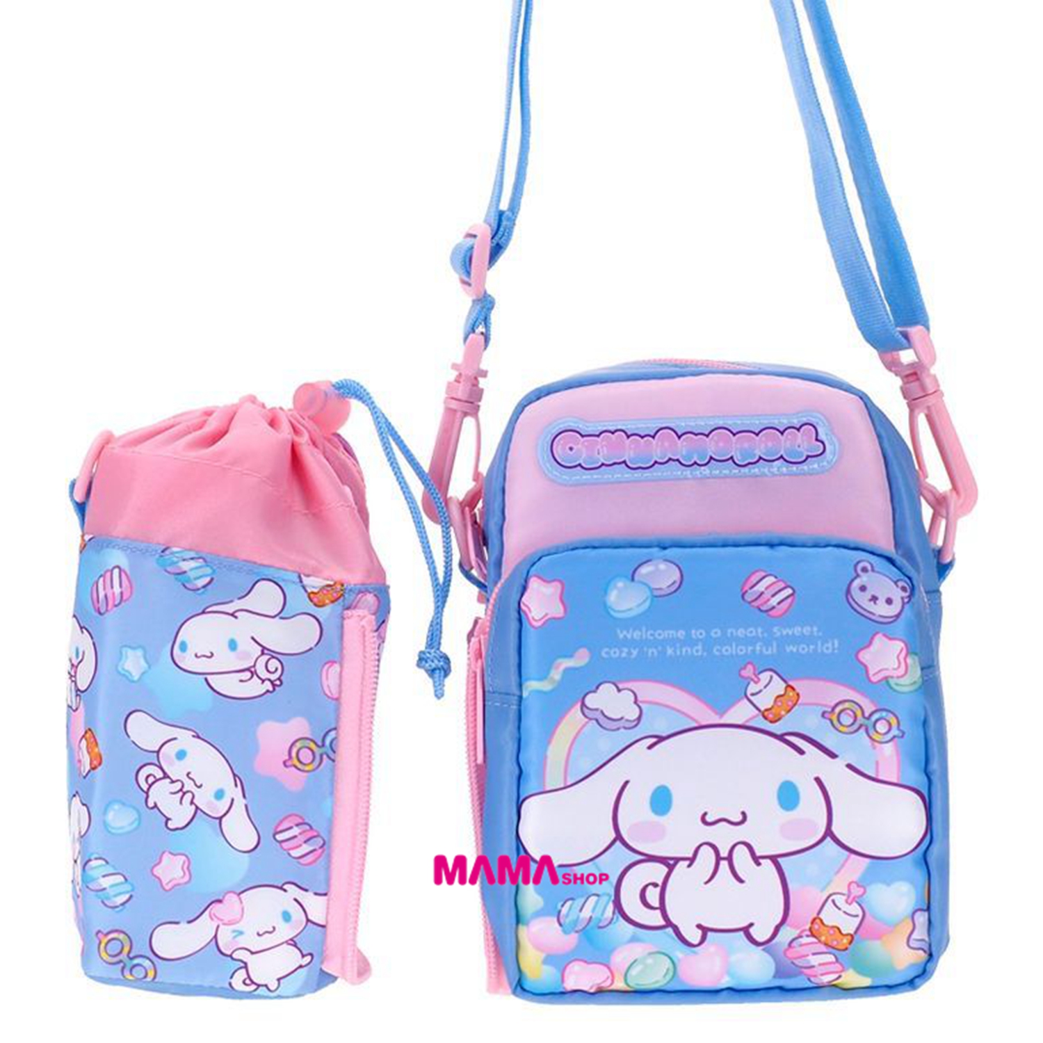 Sanrio 玉桂狗小童斜揹袋連水樽格(可拆缷)