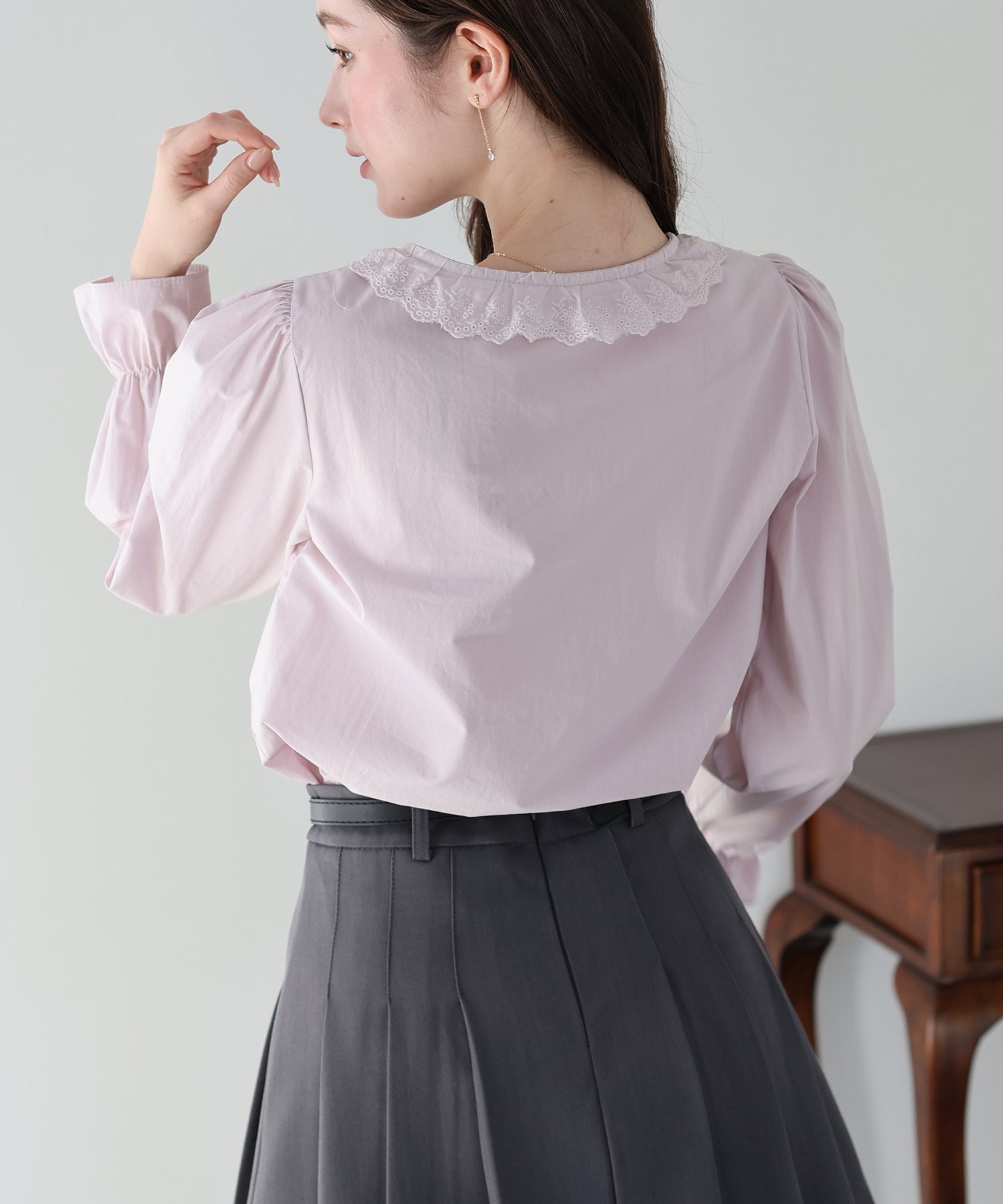 <JP> Spring Ruffles Lace Blouse* 3色入 <預購>