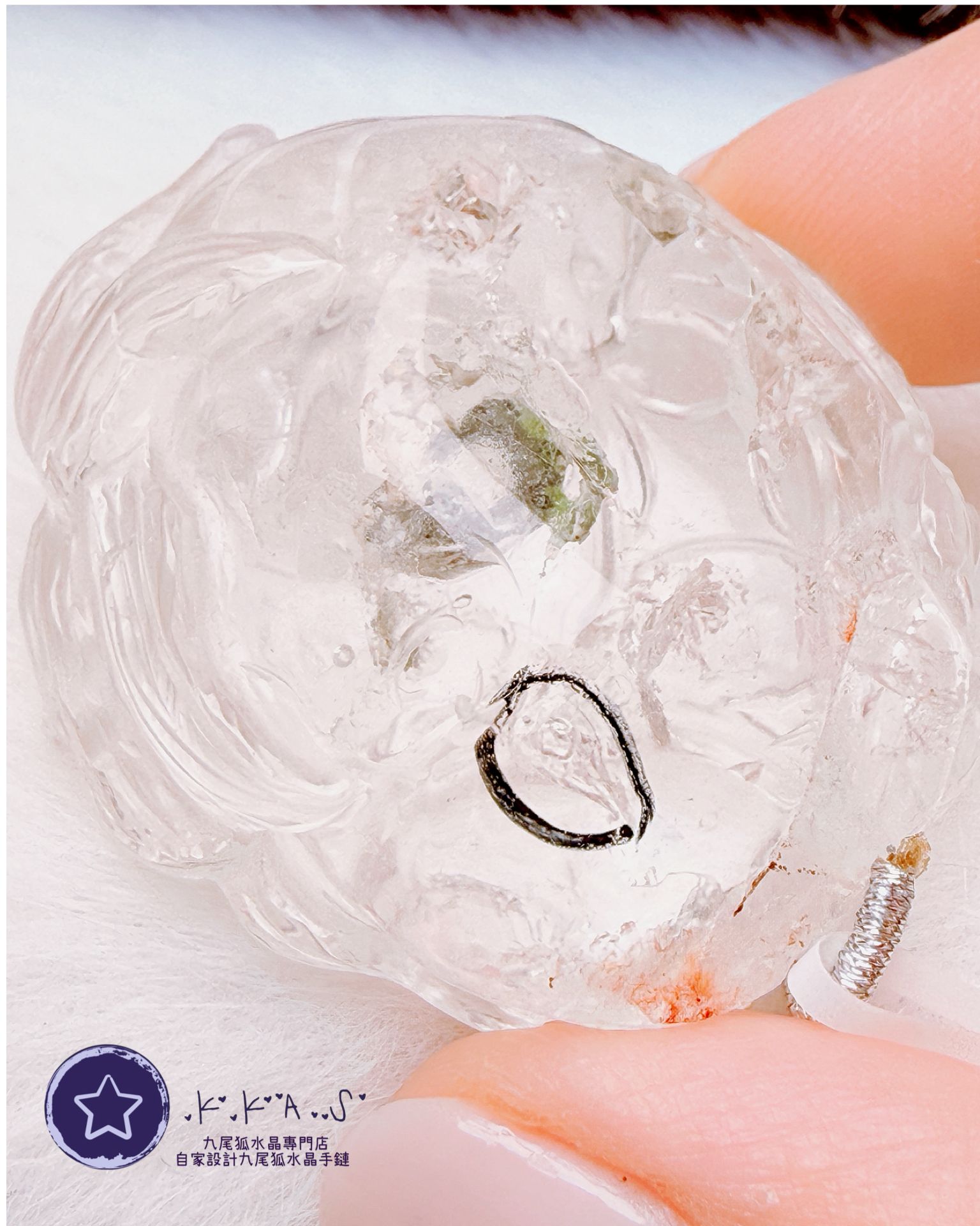 K00135 水膽 錢幣狐 - 吊墜/手牌兩用款