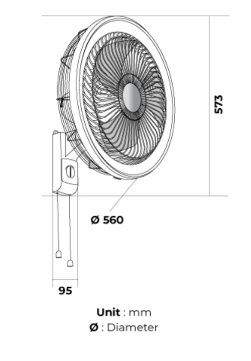 KDK YU50X  3-speed Industrial Fan with Pull Switch (50cm)