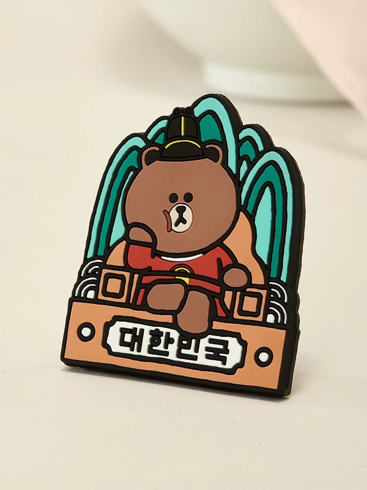 📦訂購 韓國代購 Line Friends K-SOUVENIR BROWN KING MAGNET 熊大磁石