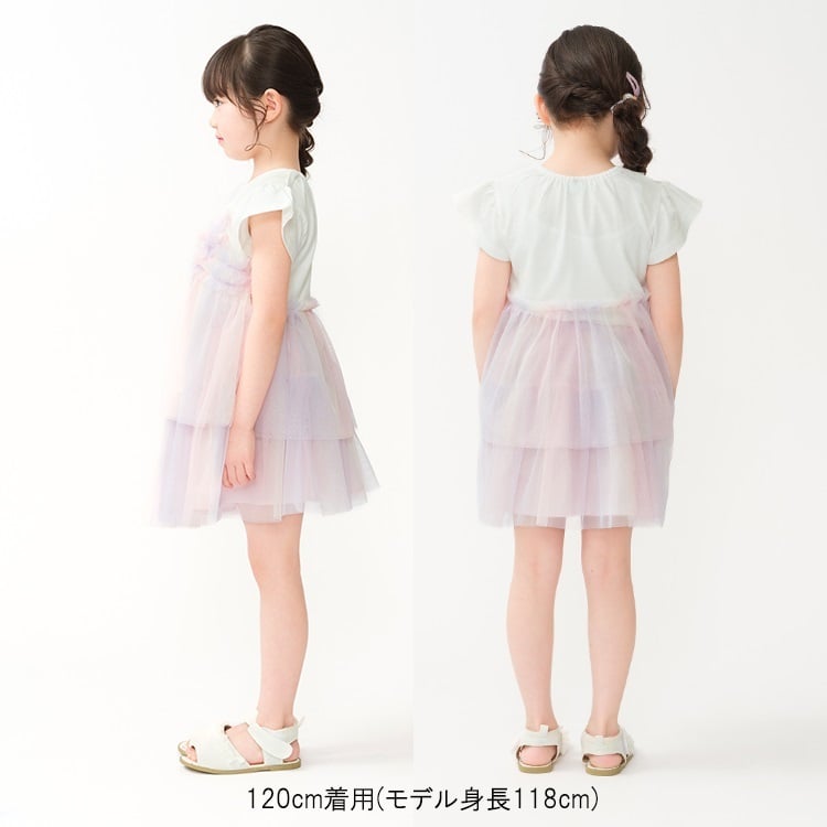 🆕【⭐訂購⭐】 🇯🇵日本直送🌀緞帶裝飾 皺褶薄紗 半截裙 ［2款選］🌀[ELDA-0142][260515]