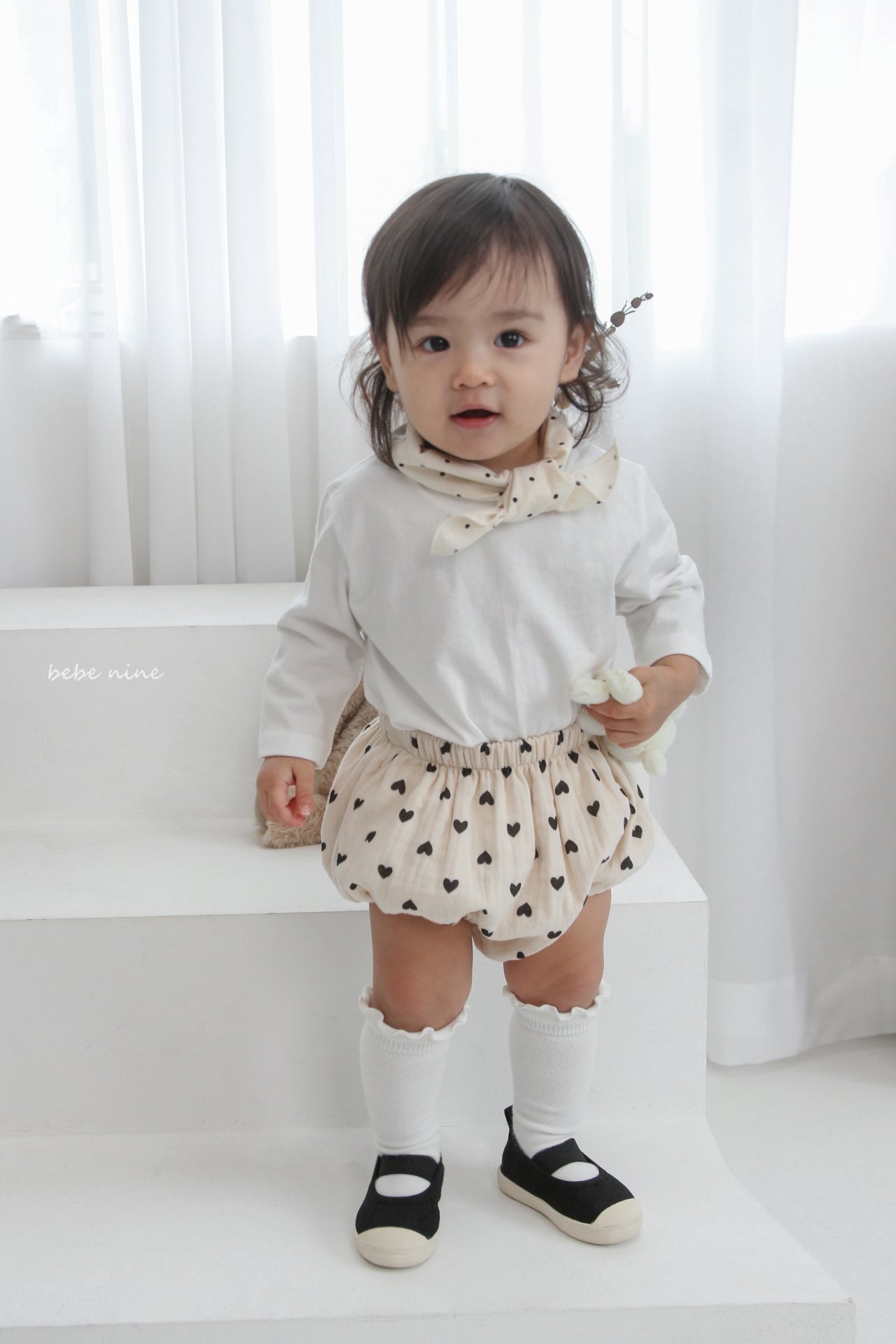 🌸預訂 韓國直送🌸🇰🇷Bebenine三色愛心碎花波點棉紗燈籠褲