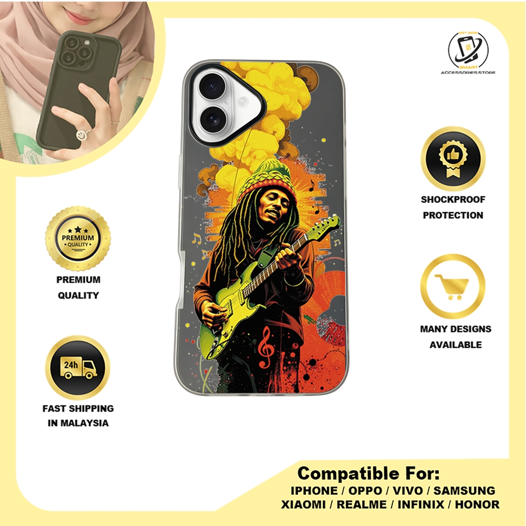 JELLY CASE PHONE FOR IPHONE - DESIGN BOBMARLEY
