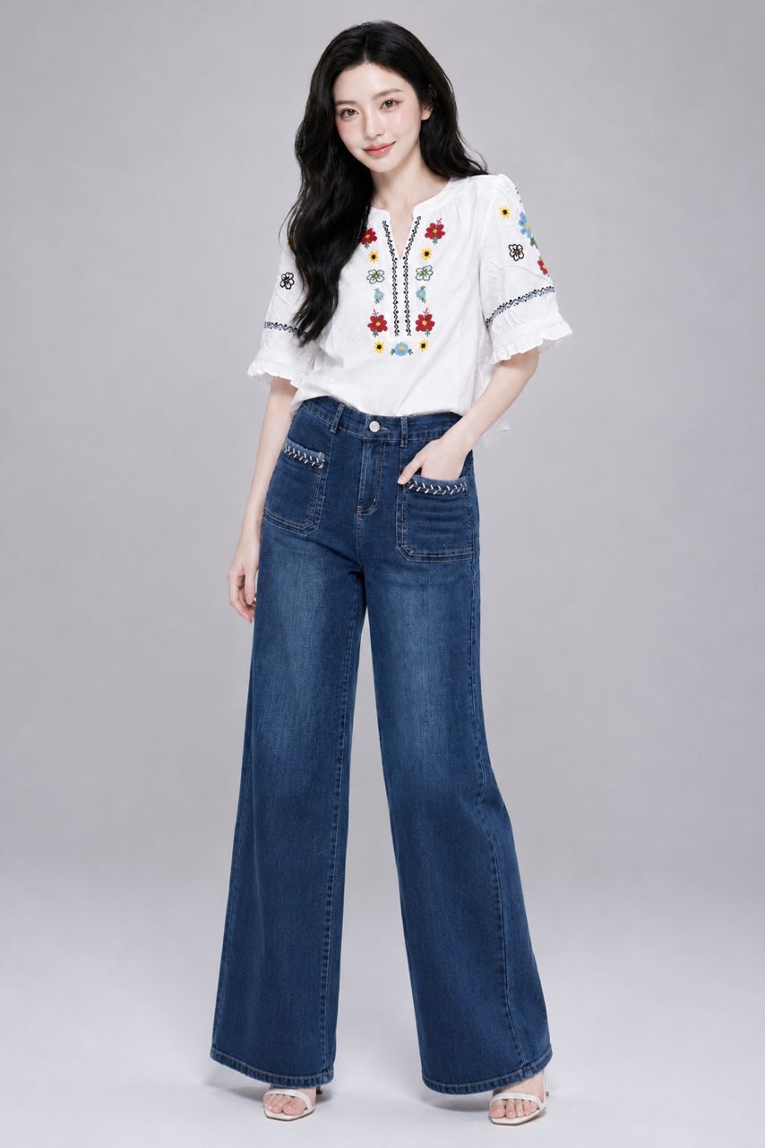 85665 Rosalie Embroidered Blouse