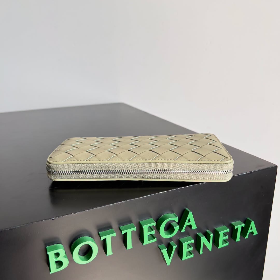 【頂級運單】BV Intrecciato Zip Around Wallet 編織拉鍊銀包