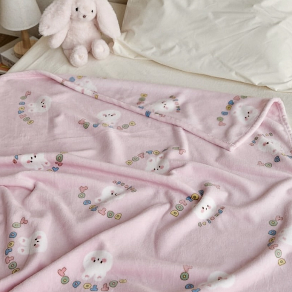 DTD彩字軟萌物語系列-極細觸感毛絨毯