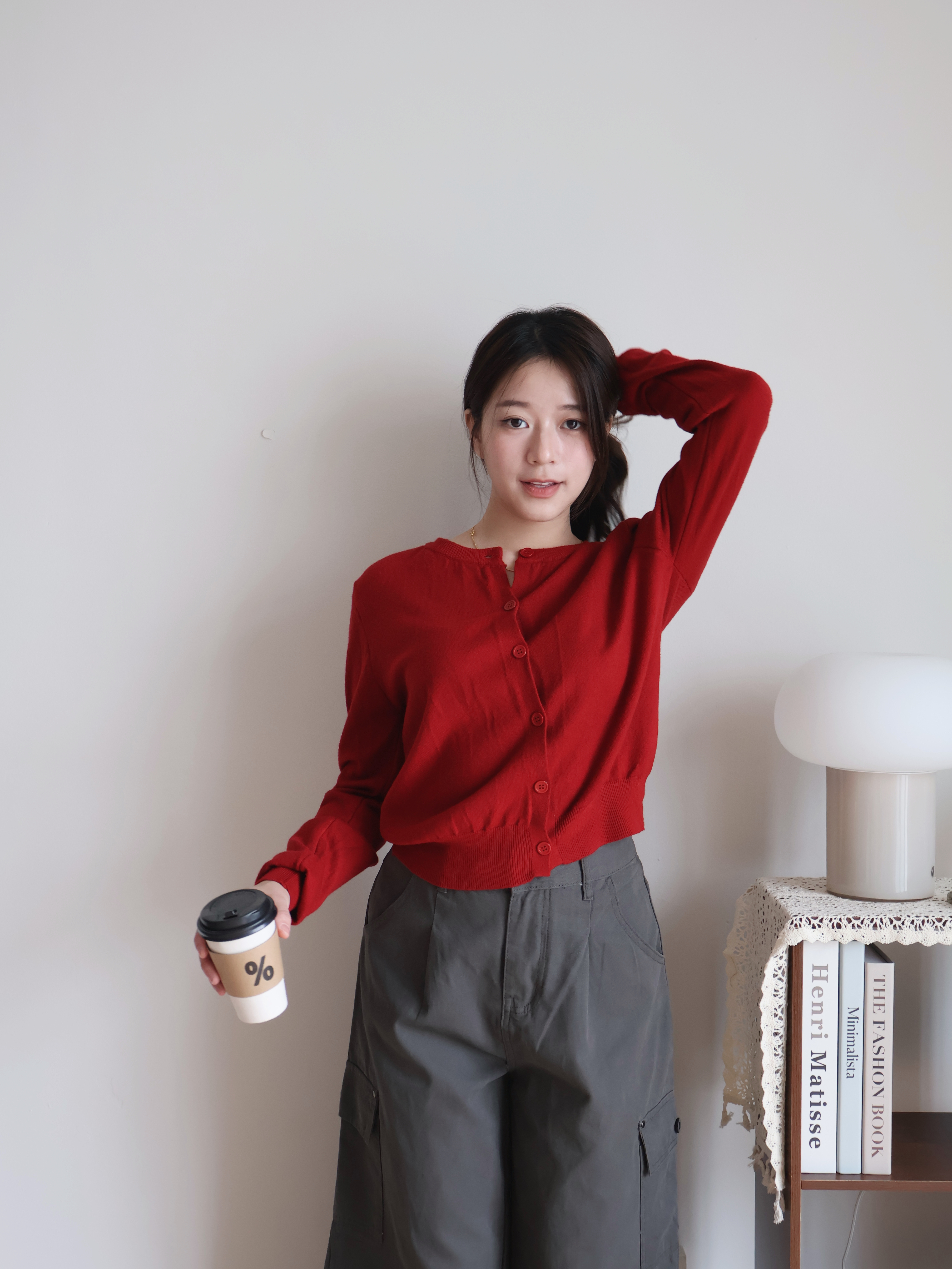 Tamie Knitted Cardigan | Red