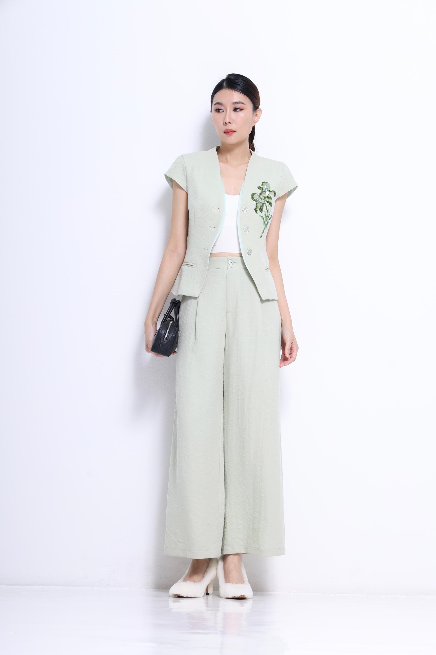 独家双色秀珠上衣 2669