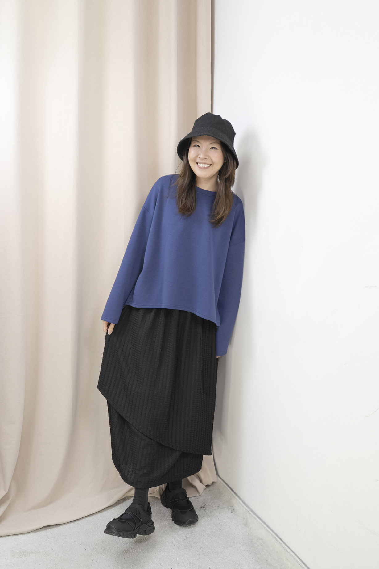 雲朵棉！微鬆造型上衣（紫藍色）