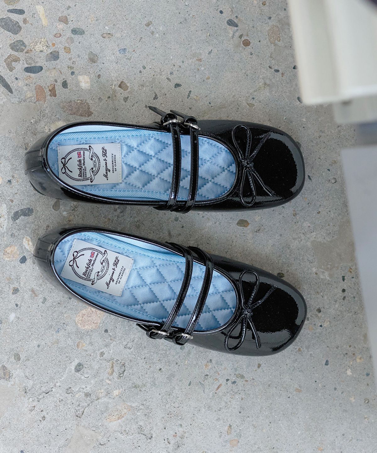 🇰🇷訂購｜Rockfish｜SQUARE TOE TWO STRAP MARYJANES (ENAMEL) 