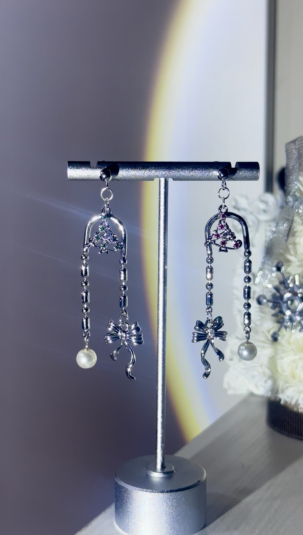 珍珠蝴蝶結耳環🎀