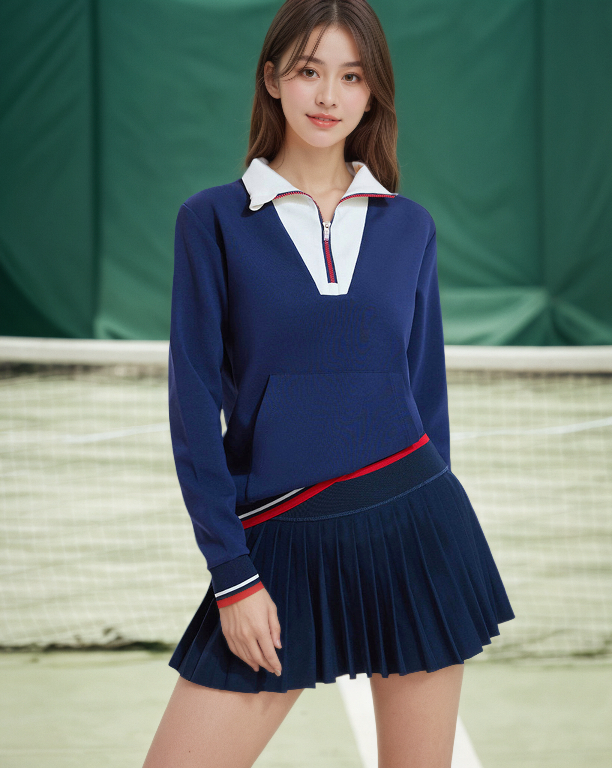 美式復古衛衣短裙運動套裝