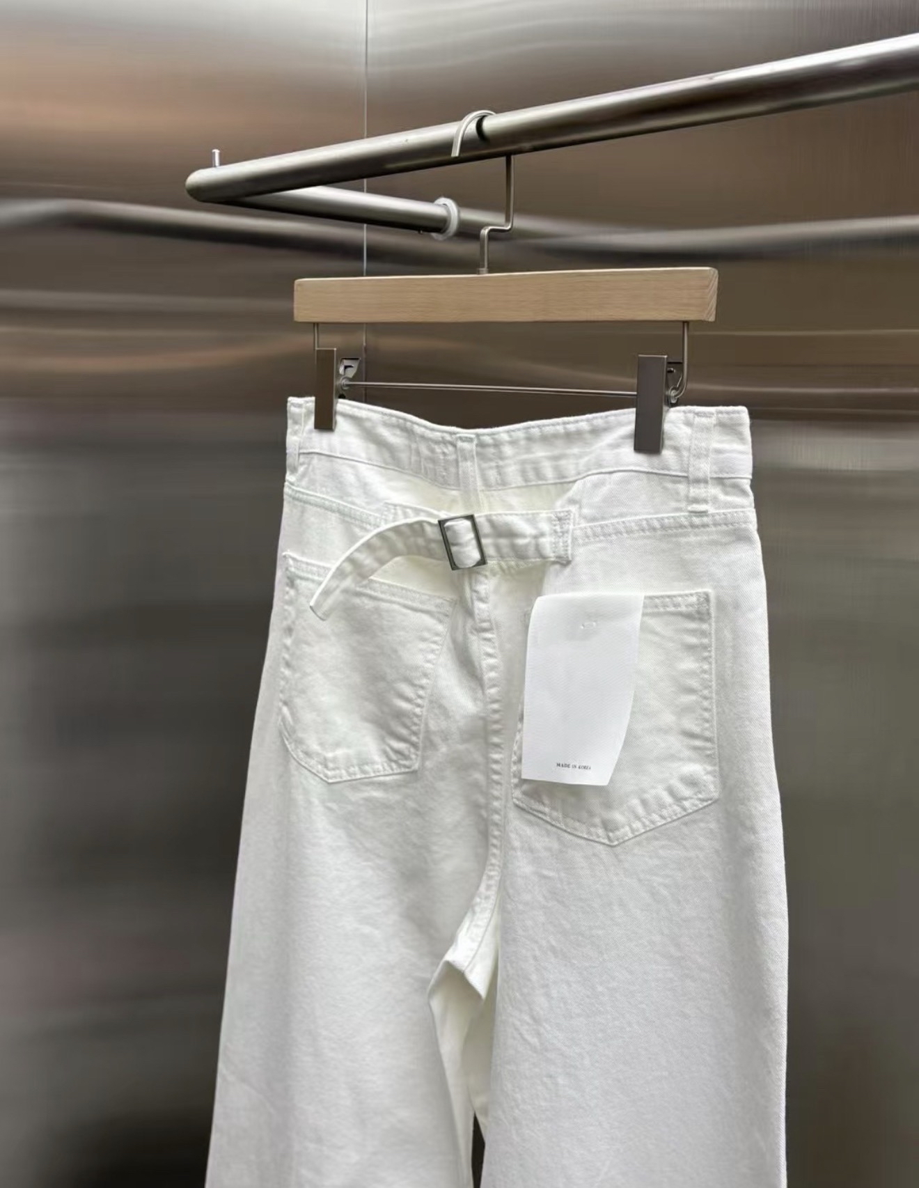 White wide-leg jeans #pt78