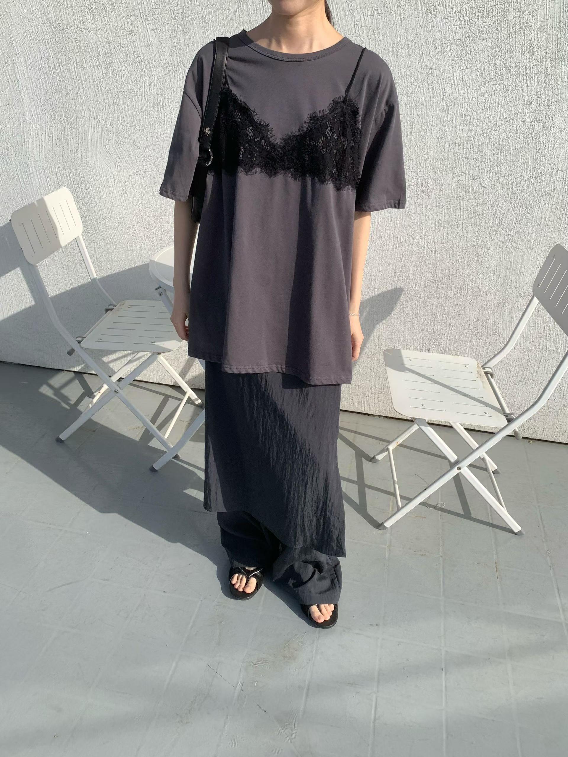 221324 假Lace Top Tee