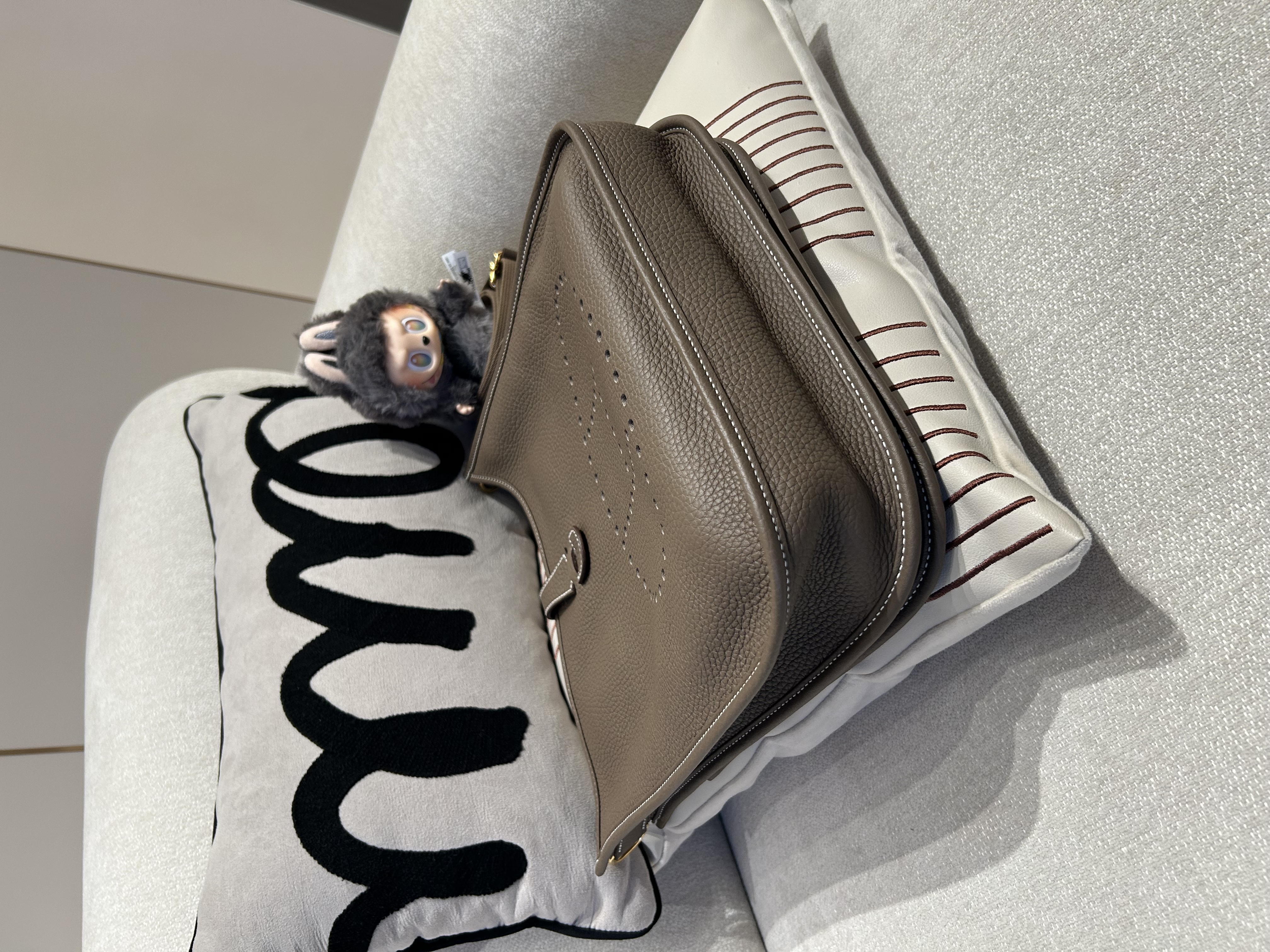 Hermes Evelyne 29 大象灰金扣 Stamp U 100%Authentic, 98%New ✅Dust bag✅Box