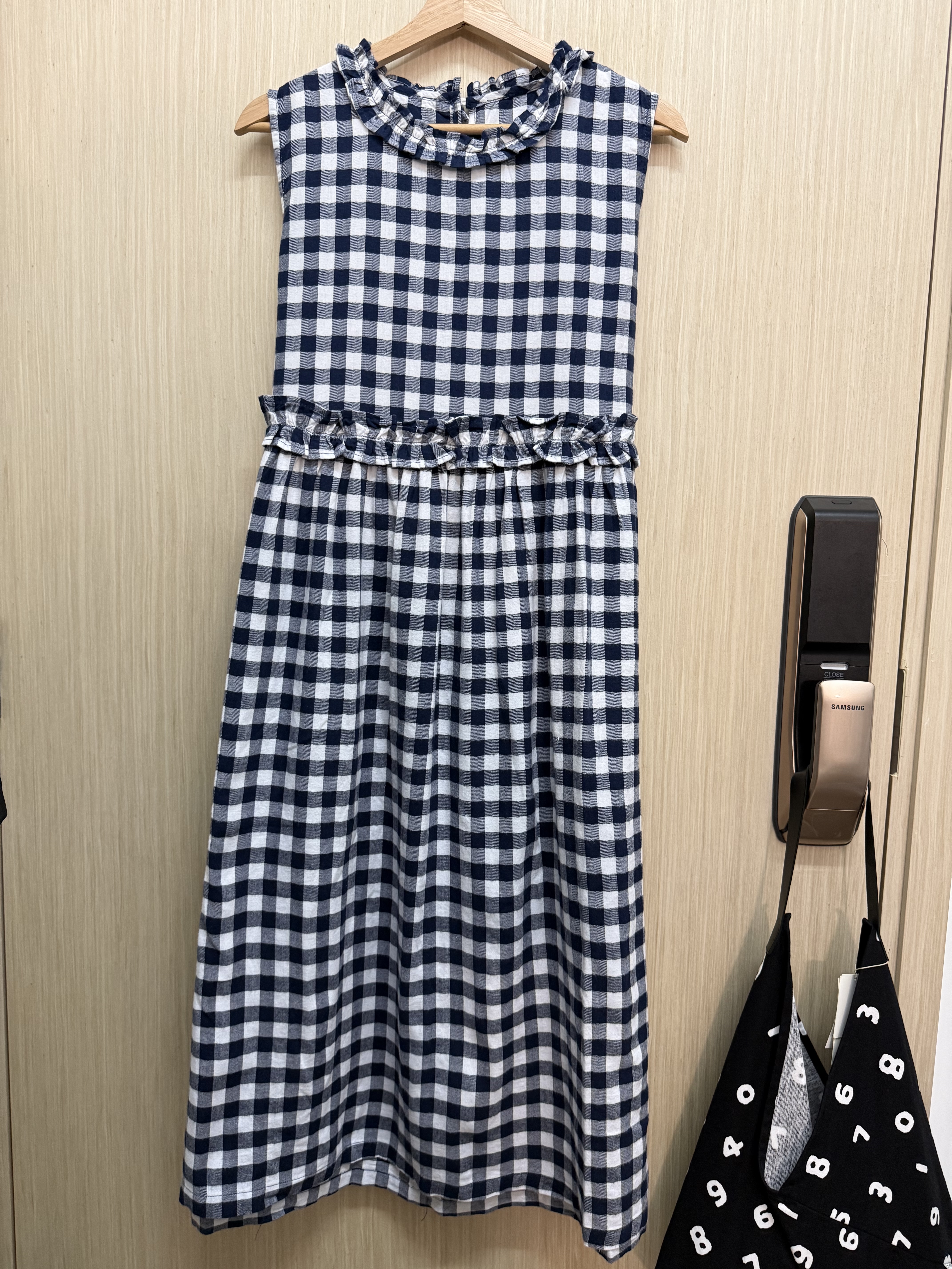 修腰綁帶格仔𝐎𝐏𝐒（藍白格）