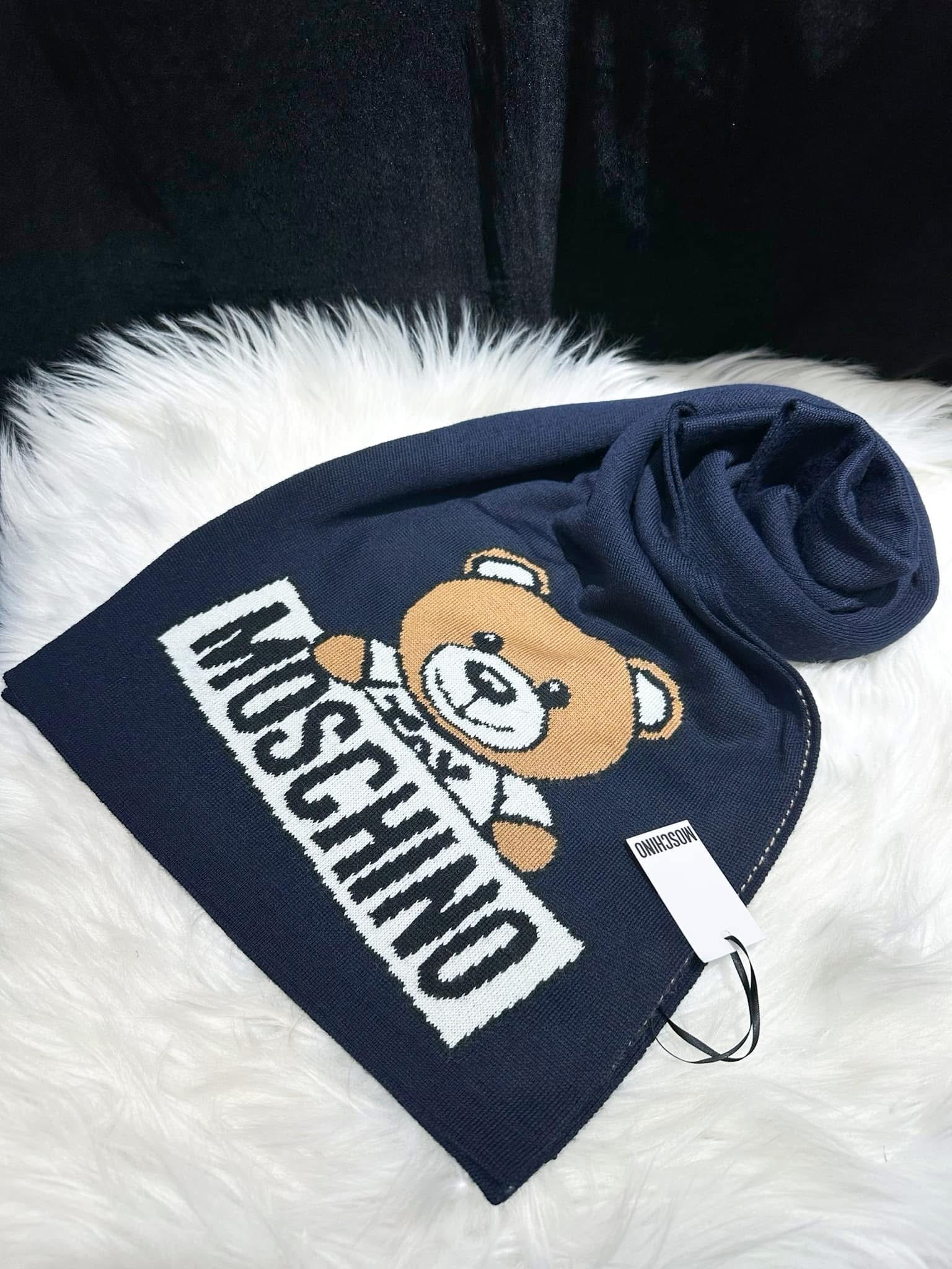 Moschino scarf Bear/navy