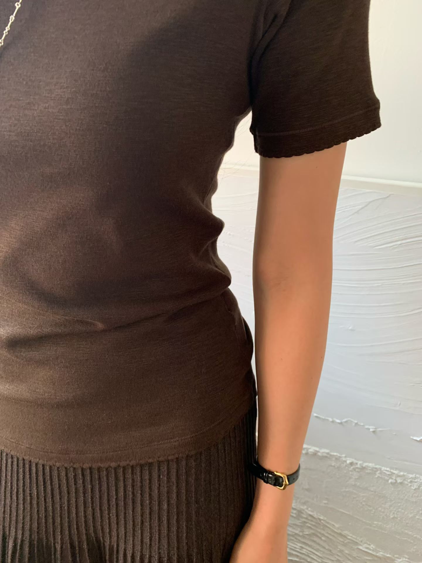 ♥︎老錢風-Scallop-Trim Tee