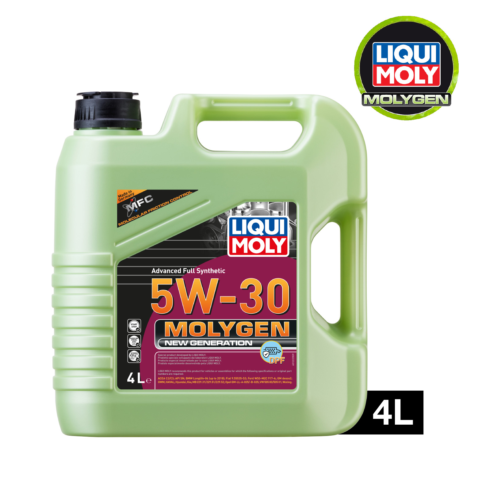 LIQUI MOLY Molygen New Generation 5W-30 DPF (4L) 機油/潤滑油/偈油【原裝行貨】