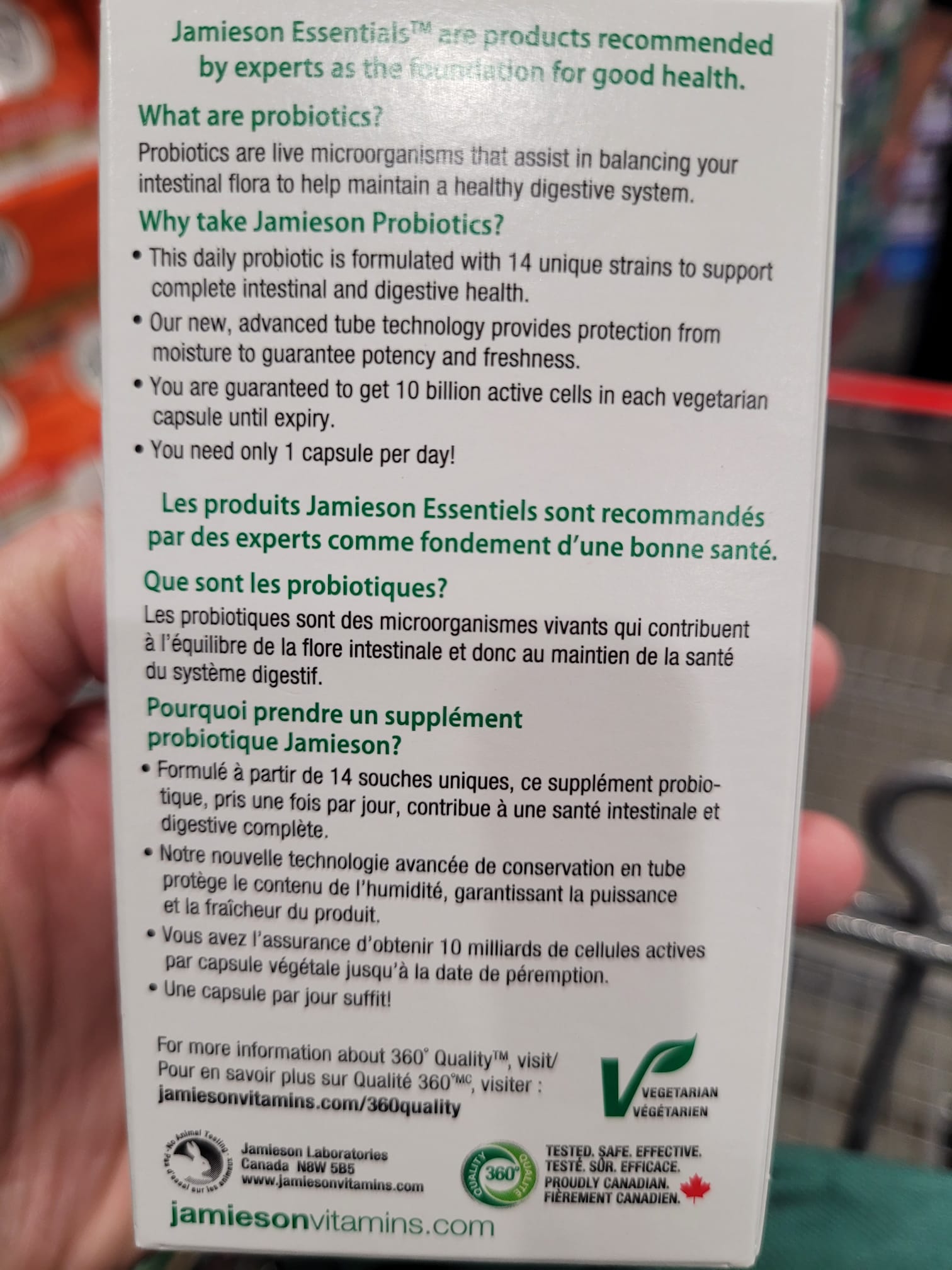 Jamieson Probiotic 10 Billion 益生菌膠囊  150粒