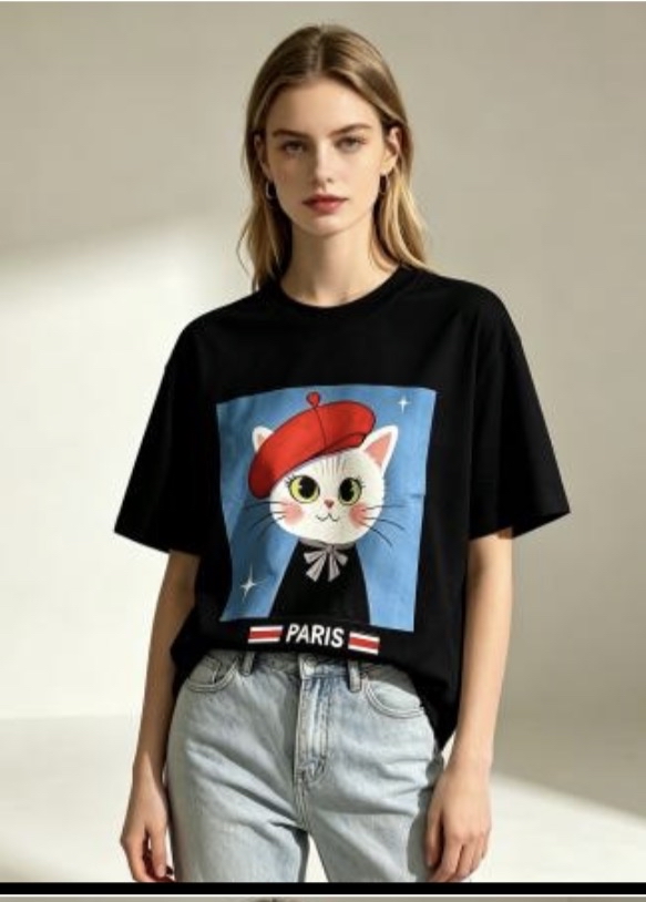 [訂購］M055 Beret Kitty Graphic Tee 