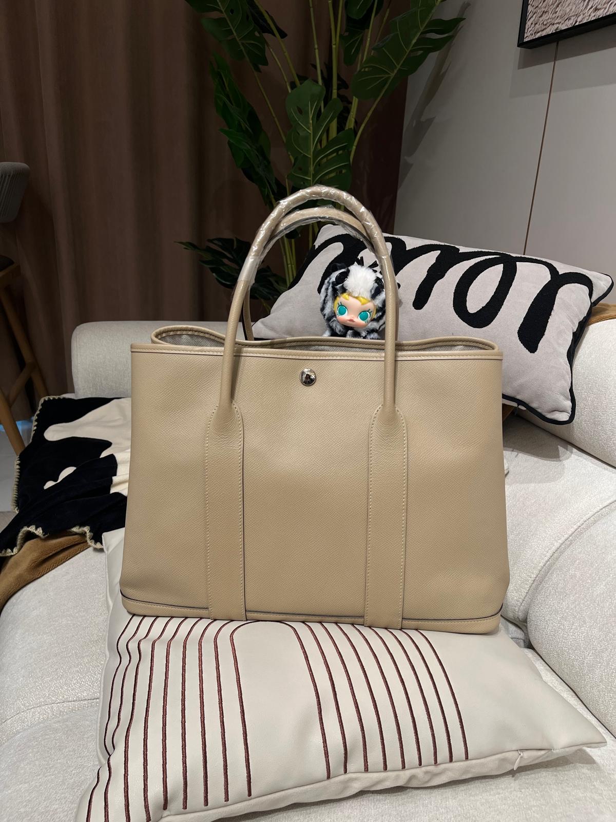 Hermes garden party 36,風衣灰，STAMP C 100%Authentic,98%new✅dust bag