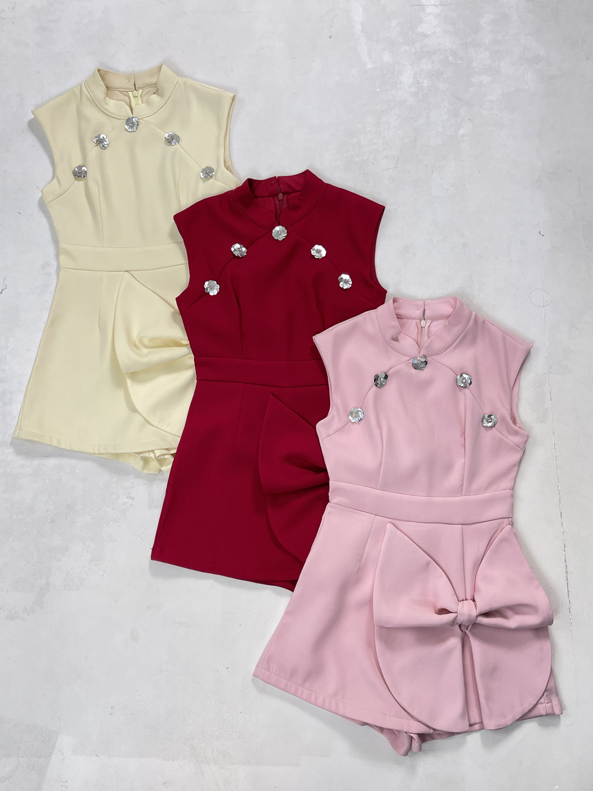 Prosperity Bow Qipao Romper M127